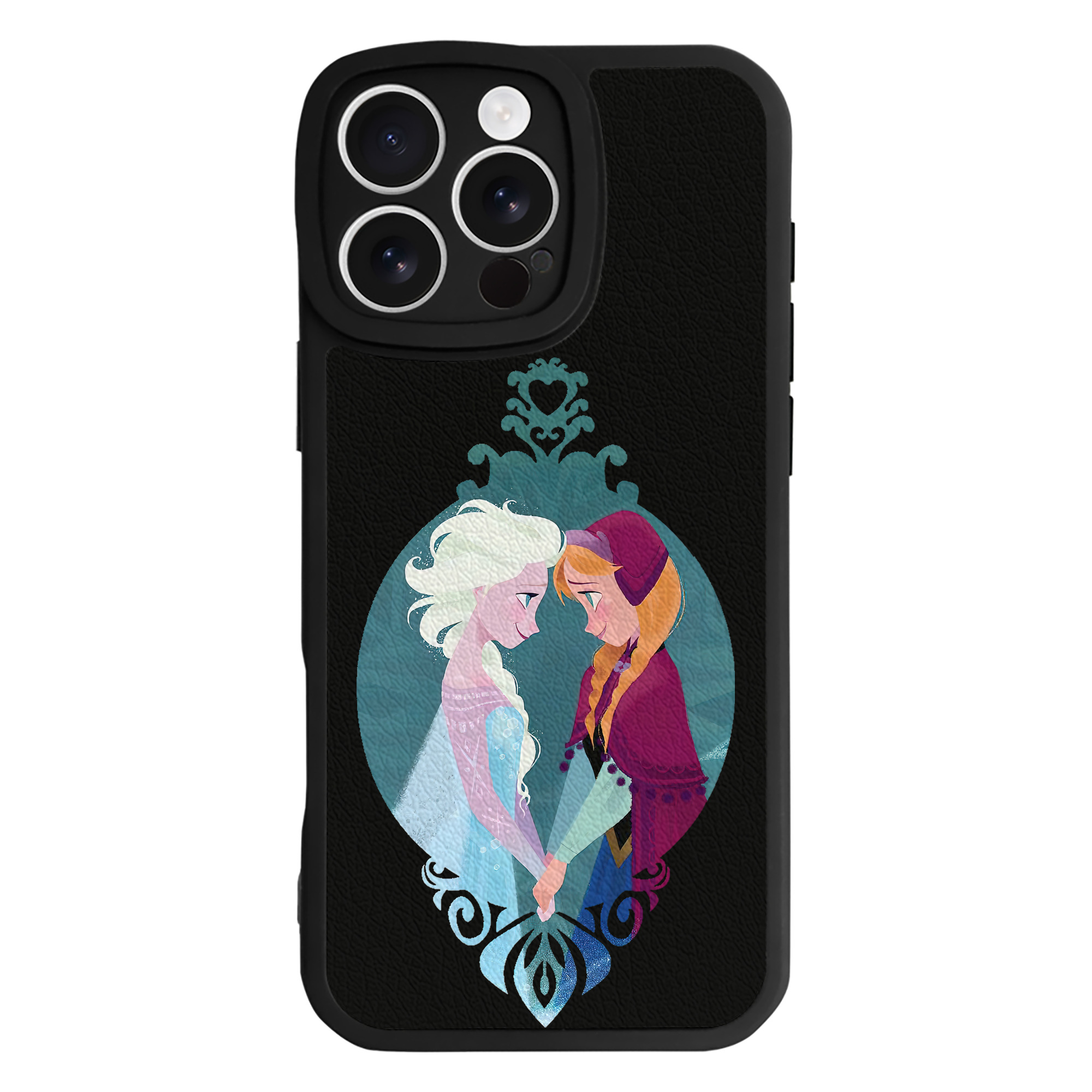 （画像用） アナと雪の女王 アンナ エルサ Frozen Anna Elsa 【iPhone 16シリーズ対応】シリコンスマホケース（レザー調） 材質：シリコン